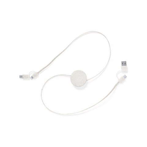 Zwijany kabel do ładowania i synchronizacji ze słomy pszenicznej
