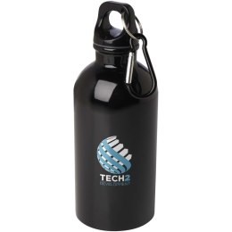 Oregon butelka na wodę o pojemności 400 ml z karabińczykiem wykonana ze stali nierdzewnej z jednowarstwową ścianką z certyfikate