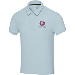 Koszulka polo Akoya, unisex, z materiału frotte z recyklingu cloud blue