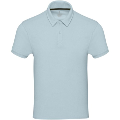 Koszulka polo Akoya, unisex, z materiału frotte z recyklingu cloud blue