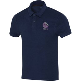 Koszulka polo Akoya, unisex, z materiału frotte z recyklingu granatowy