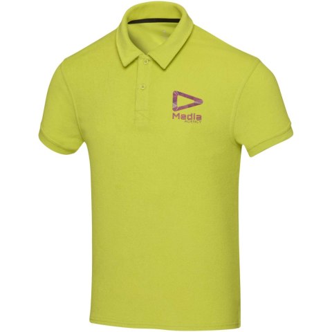 Koszulka polo Akoya, unisex, z materiału frotte z recyklingu limonka