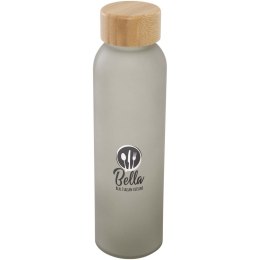 Matowa butelka ze szkła sodowo-wapniowego Lume 500 ml z zakrętką bambusową szary