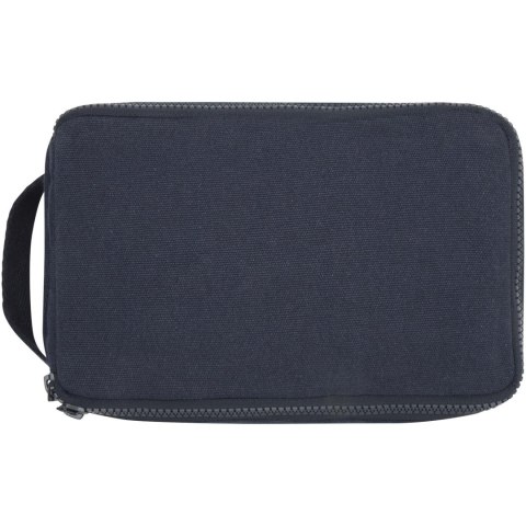 Organizer na przybory toaletowe z materiałów recyklingowanych Pack 500 g/m² Aware™ granatowy