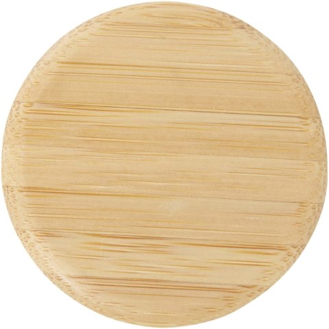 Szklana butelka na wodę Porto o pojemności 500 ml, z silikonowym uchwytem i z bambusową zakrętką brick