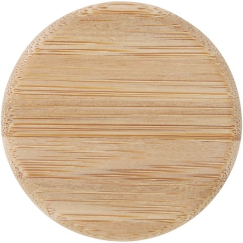 Szklana butelka na wodę Porto o pojemności 500 ml, z silikonowym uchwytem i z bambusową zakrętką szary