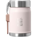 Słoik na żywność Stanley Legendary z łyżko-widelcem, o pojemności 400 ml jasnoróżowy