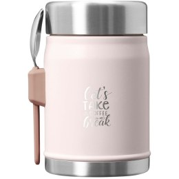 Słoik na żywność Stanley Legendary z łyżko-widelcem, o pojemności 400 ml jasnoróżowy