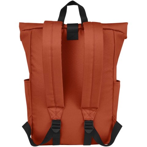 Byron plecak na laptopa 15,6 cala z tworzywa RPET z certyfikatem GRS z zawijanym zamknięciem, 18 l brick