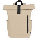 Byron plecak na laptopa 15,6 cala z tworzywa RPET z certyfikatem GRS z zawijanym zamknięciem, 18 l oatmeal