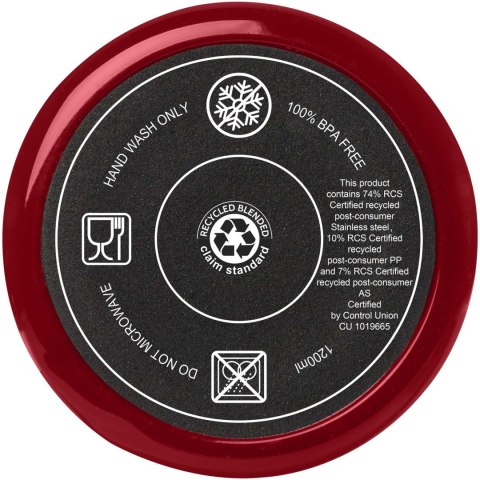 Melbourne kubek ze słomką z certyfikatem RCS 1200 ml czerwony