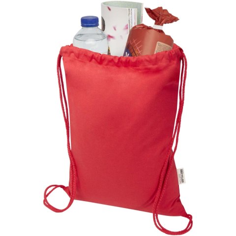 Oregon Blend torba ściągana sznurkiem z materiału materiału z recyklingu, 140 g/m², 5 l, posiadająca certyfikat GRS cz