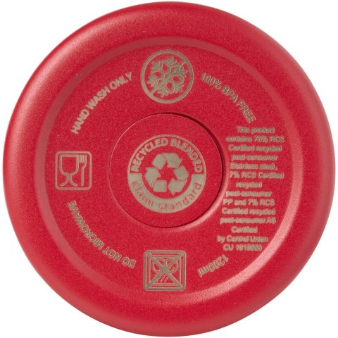 Sydney miedziany kubek próżniowy z podwójnymi ściankami, ze słomką, z certyfikatem RCS 1200 ml czerwony