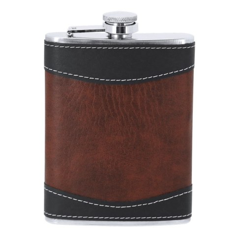 Zestaw upominkowy, piersiówka 175 ml, kieliszek 30 ml, szachy, karty oraz kości do gry