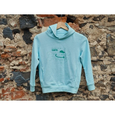 Dziecięca bluza z kapturem i kieszeniami Iqoniq Yengo z bawełny z recyklingu
