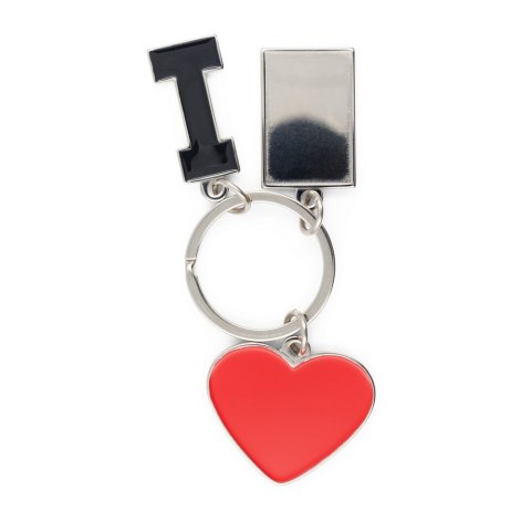 Brelok do kluczy "I love ..." z metalową plakietką | Lydus