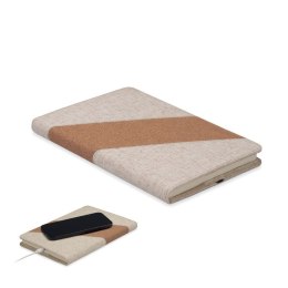 Notes A5 z ładowarką 15W beżowy