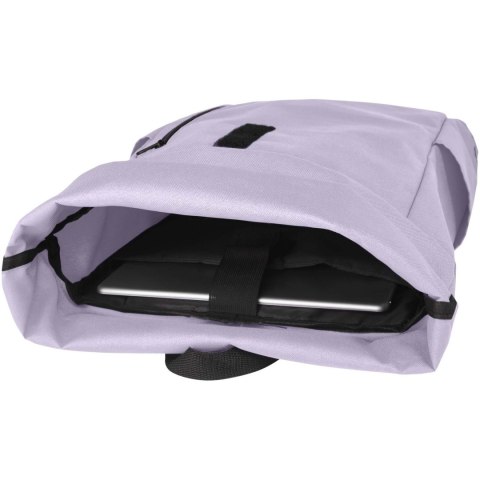 Byron plecak na laptopa 15,6 cala z tworzywa RPET z certyfikatem GRS z zawijanym zamknięciem, 18 l liljowy