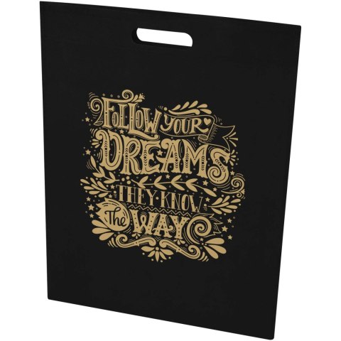 EcoSeal torba na zakupy o pojemności 5 l z włókniny z recyklingu z certyfikatem GRS czarny