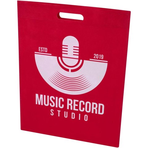 EcoSeal torba na zakupy o pojemności 5 l z włókniny z recyklingu z certyfikatem GRS czerwony