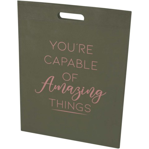 EcoSeal torba na zakupy o pojemności 5 l z włókniny z recyklingu z certyfikatem GRS leśny zielony