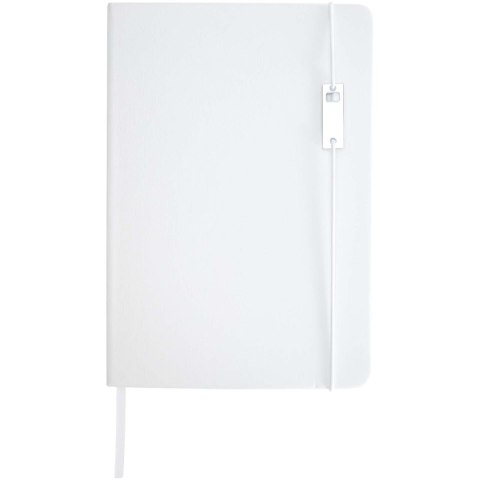 Legato Elegance zestaw notatnik A5 w twardej okładce z piórem kulkowym biały, biały