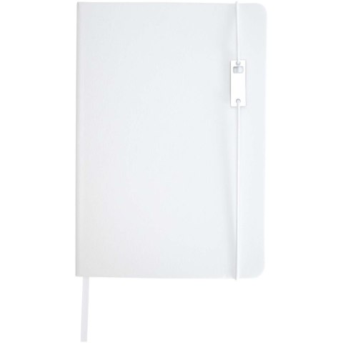 Legato Elegance zestaw notatnik A5 w twardej okładce z piórem kulkowym biały podstawowy, czarny