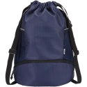 Nomad ściągana na sznurek torba sportowa z recyklingu z certyfikatem GRS o pojemności 18l z dolną komorą granatowy