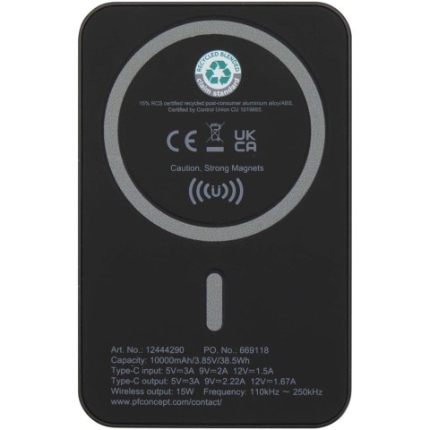 Acrab magnetyczny bezprzewodowy powerbank o pojemności 10 000 mAh i mocy 15 W z technologią 20 W PD — wykonany z twor