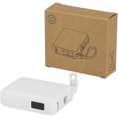 Acrux powerbank do tabletu o pojemności 10 000 mAh i mocy 35 W z wbudowanym kablem typu C - wykonany z tworzyw sztucz