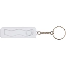 Aggia stojak na telefon z bambusa z zabawką sensoryczną z tworzyw sztucznych pochodzących z recyklingu biały