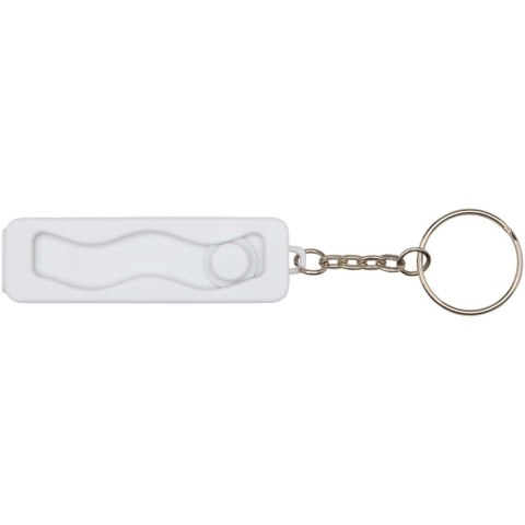 Aggia stojak na telefon z bambusa z zabawką sensoryczną z tworzyw sztucznych pochodzących z recyklingu biały