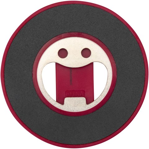 Ain magnetyczny stojak na telefon z tworzyw sztucznych pochodzących z recyklingu z otwieraczem do butelek czerwony