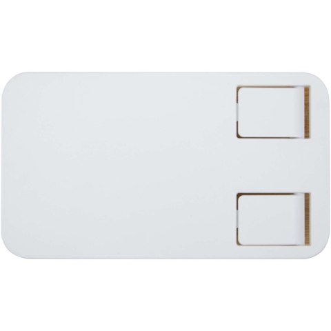 Alfirk składany stojak na telefon z tworzyw sztucznych pochodzących z recyklingu z elementami bambusowymi biały