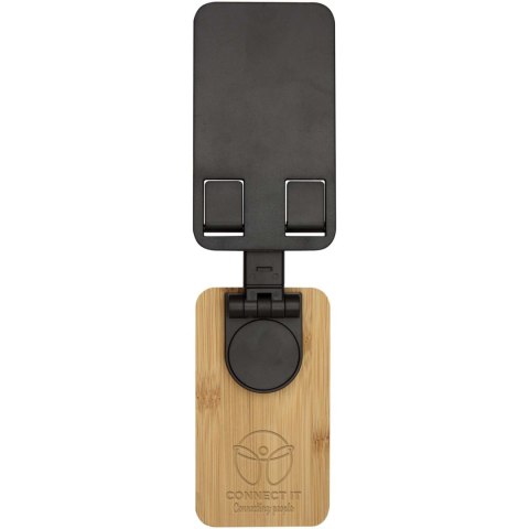 Alfirk składany stojak na telefon z tworzyw sztucznych pochodzących z recyklingu z elementami bambusowymi czarny