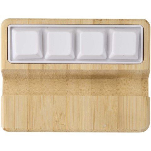 Algol stojak na telefon i zabawka sensoryczna z tworzyw sztucznych pochodzących z recylingu z elementami bambusowymi