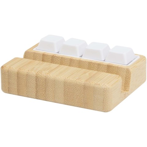 Algol stojak na telefon i zabawka sensoryczna z tworzyw sztucznych pochodzących z recylingu z elementami bambusowymi