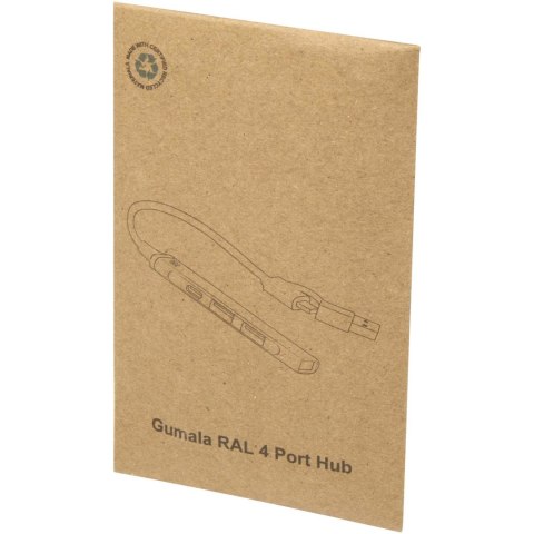 Alkaid 4-portowy hub USB-A i typu C z podwójnym wejściem wykonany z aluminium z recyklingu srebrny