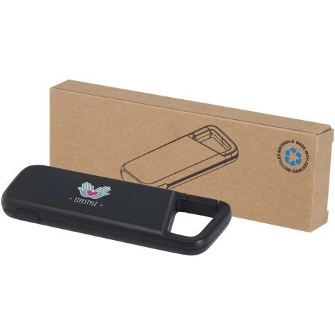 Alkes wodoodporny powerbank z karabińczykiem o pojemności 5000 mAh i mocy 12 W, wykonany z tworzyw sztucznych pochodz