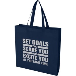 EcoSeal torba na zakupy z dnem wykonana z włókiny z recyklingu z certyfikatem GRS o pojemności 12 l granatowy