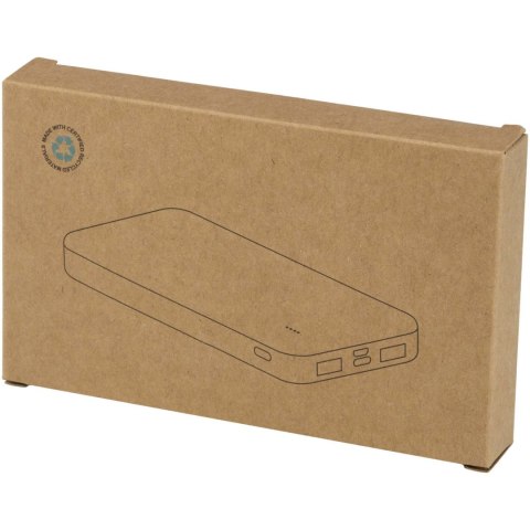 Intan powerbank o pojemności 10 000 mAh i mocy 10 W z tworzyw sztucznych pochodzących z recyklingu biały