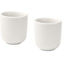 Male filiżanki ceramiczne do espresso o pojemności 90 ml - zestaw 2 sztuk biały