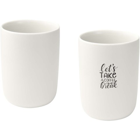 Male kubki ceramiczne o pojemności 350 ml - zestaw 2 sztuk biały