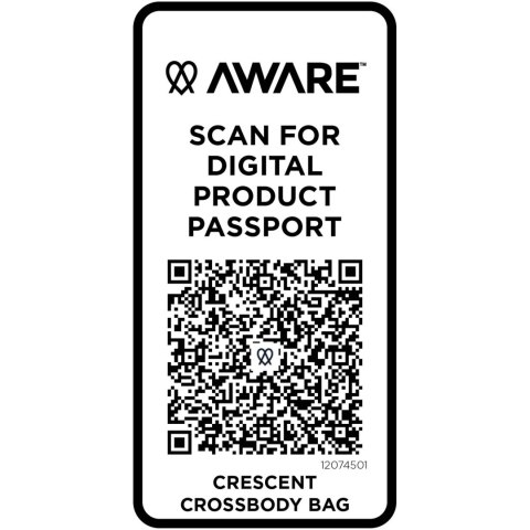 Crescent torba typu crossbody Aware™ z recyklingu o gramaturze 500 g/m² biały