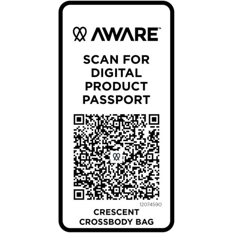 Crescent torba typu crossbody Aware™ z recyklingu o gramaturze 500 g/m² czarny
