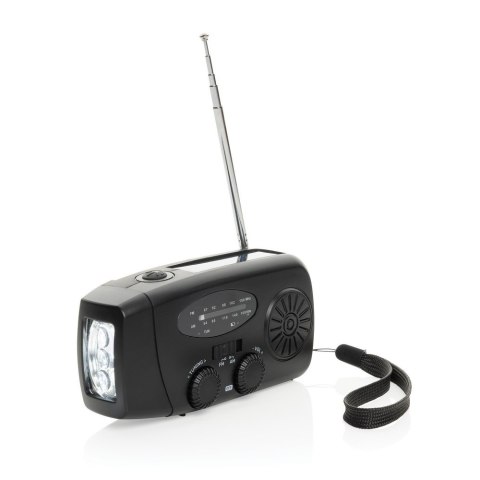 Radio survivalowe AM/FM, power bank 1800 mAh, latarka RescueWave