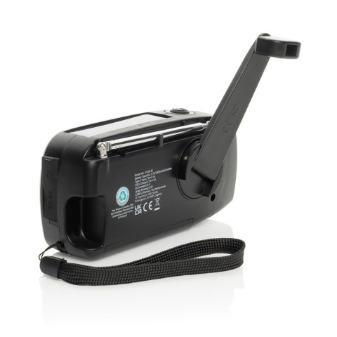 Radio survivalowe AM/FM, power bank 1800 mAh, latarka RescueWave