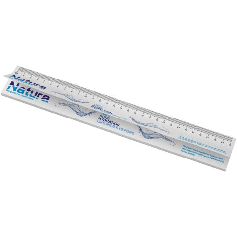 Sticky-Mate® recycled sticky notes with printed 30 cm ruler biały