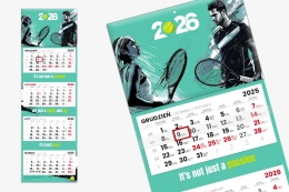 Kalendarz czterodzielny lux wypukły