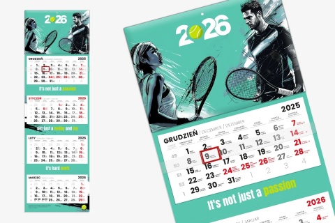 Kalendarz czterodzielny lux wypukły